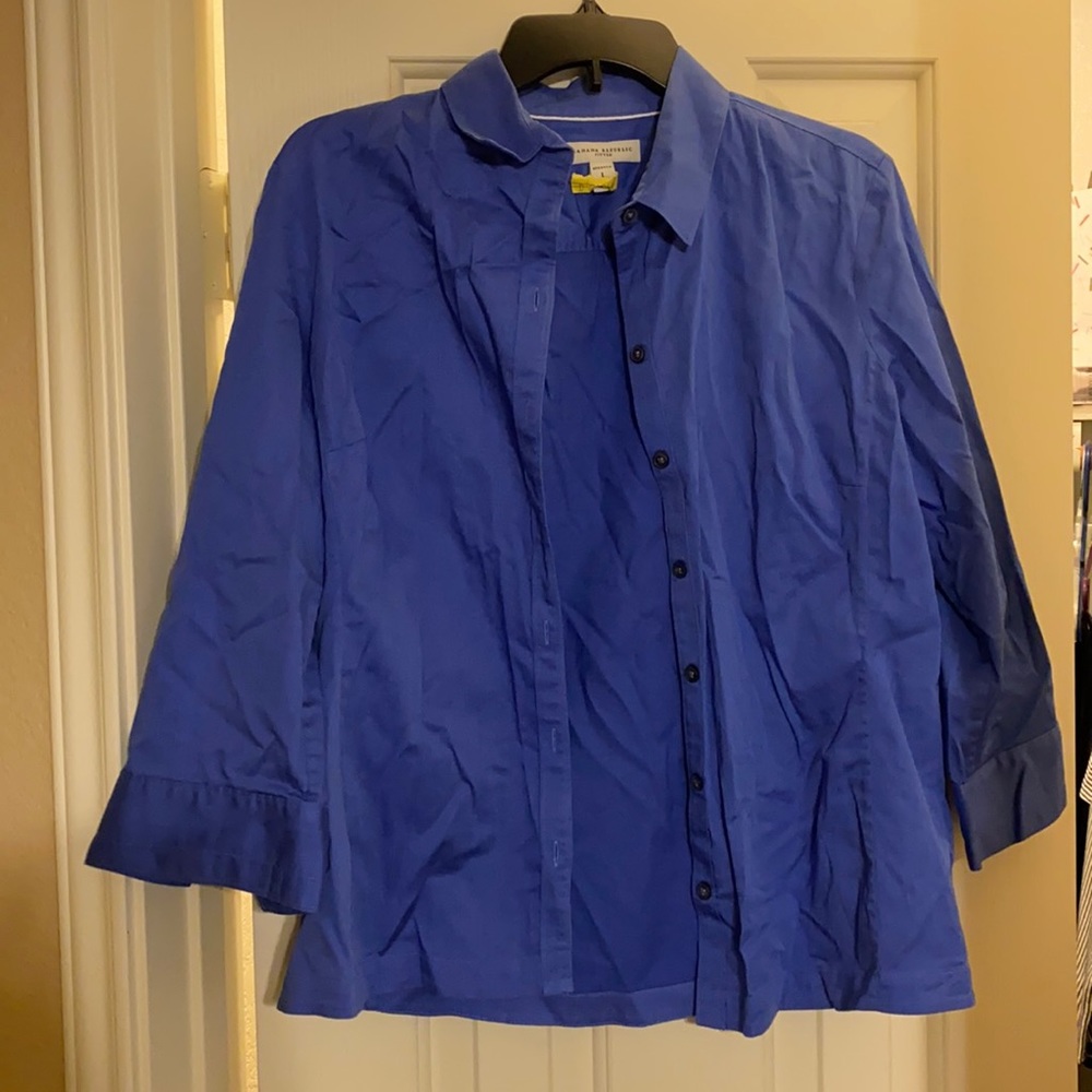 Blue and pink Banana Republic Tailored fit shirt